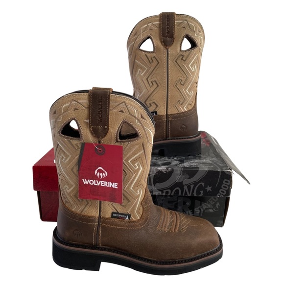 Wolverine Shoes - Wolverine Women Rancher Western Cowboy Work Boot Square Steel Toe W201112